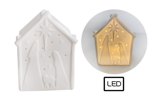 PORCELAIN LED HOUSE+STAR WHITE12.5