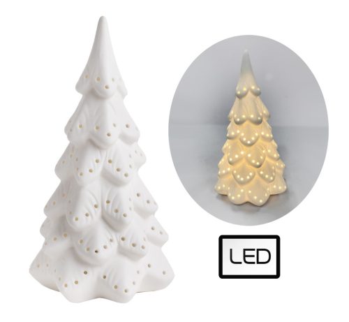 PORCELAIN LED CHRISTMAS TREE WHITE 17