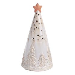 PORCELAIN LED CONE FOREST+STAR CREAM18