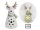 PORCELAIN LED REINDEER WHITE/GREEN 12.3