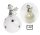 PORCELAIN LED SNOWMAN ON BALL GREEN/WHITE12.5