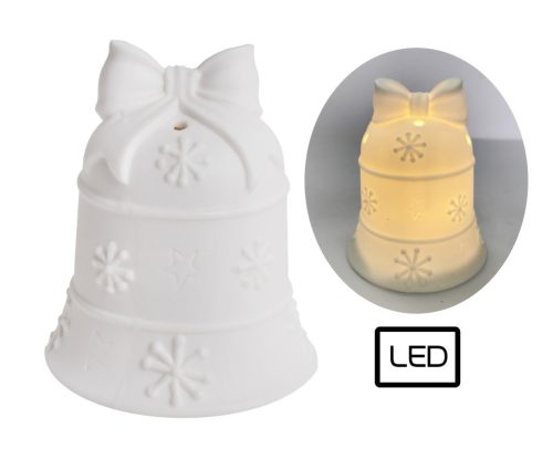 PORCELAIN LED BELL WHITE 8.5*9.9