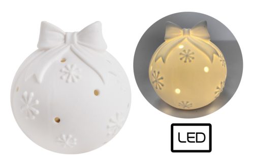 PORCELAIN LED BALL WHITE 9.2*9.4