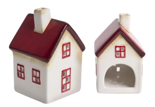 PORCELAIN LED HOUSE PINK ROOF7.8*12