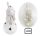 PORCELAIN LED SNOWMAN WHITE/RED 15.8