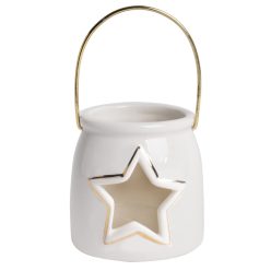 PORCELAIN MT.STAR WHITE/RED 8.2*8