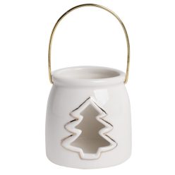 PORCELAIN MT.PINE WHITE/RED 8.2*8