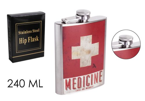 FLAT PLATE BLK.A.MEDICINE 240ML