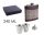 FLAT PLATE BROWN CUBE+2CUP+T 240ML