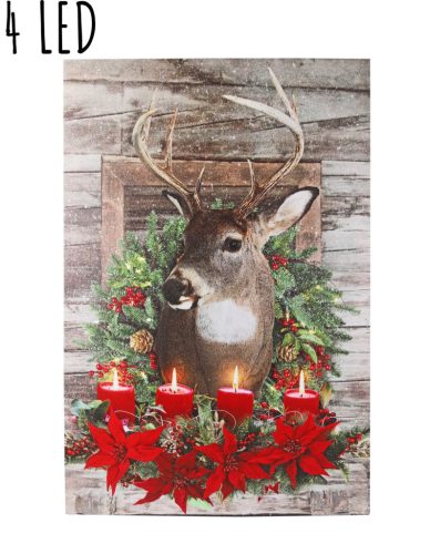 PICTURE + 4 LED GHOST PIR. CANDLE 40 * 60
