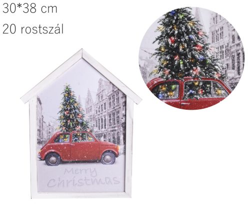 PICTURE+20FROSTED RED CAR 30*38
