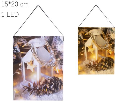 PICTURE+1LED AK.SNOWMAN LAMP15*20