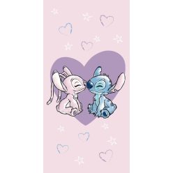 Disney Stitch Love 100% cotton beach towel - 70x140 cm