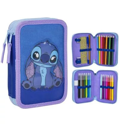 Stitch töltött emeletes tolltartó