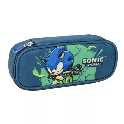 Sonic the Hedgehog pencil case with inner organizer - 23 x 5 cm