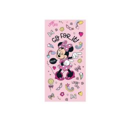   Disney Minnie egér gyerek strandtörölköző - 100% pamut - 70x140 cm - rózsaszín
