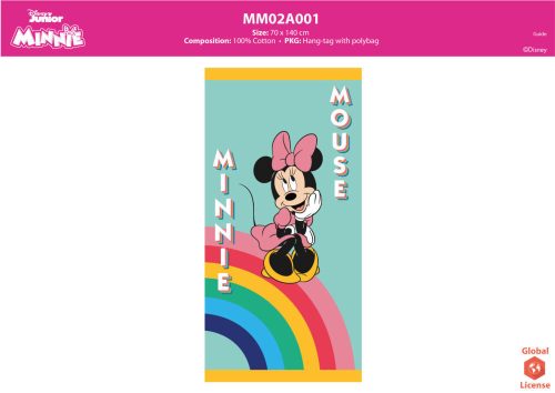 Disney Minnie Mouse kids beach towel - 100% cotton - 70x140 cm - green