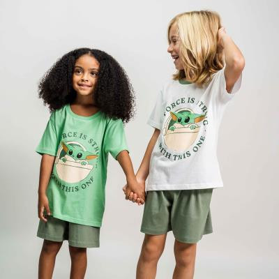 Star Wars short pajamas with Baby Yoda pattern