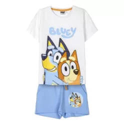 Bluey 100% pamut rövid pizsama nagy logóval gyerekeknek