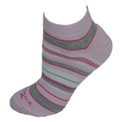   Women's striped no-show socks - cotton no-show socks - 39-42 - light pink - Evidence