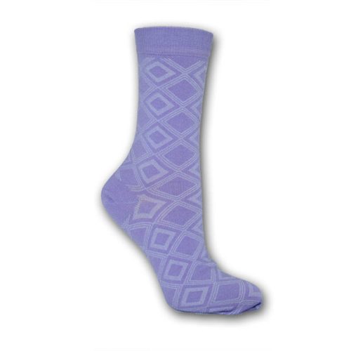 Women's socks - cotton ankle socks - 39-42 - small purple checkered pattern - Evidence