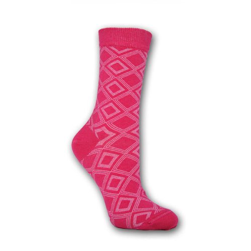 Women's socks - cotton ankle socks - 39-42 - pink checkered pattern - Evidence