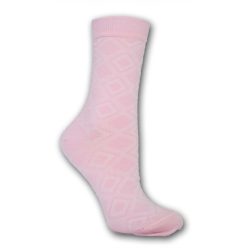   Women's socks - cotton ankle socks - 39-42 - pink checkered pattern - Evidence