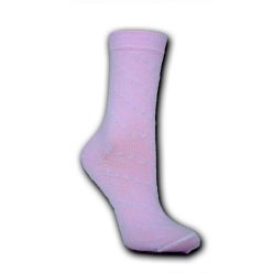   Women's socks - cotton ankle socks - 39-42 - pink with metallic thread - Evidence