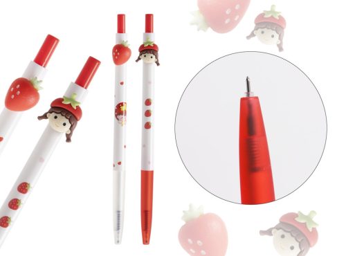GEL PEN STRAWBERRY+GIRL 2S