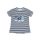 Cotton shirt with rhinestones, decorated with shoe pattern - striped - 110