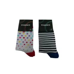   Children's cotton socks - 2 pairs - patterned - Evidence