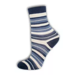   Children's ankle socks - cotton ankle socks - 23-26 - dark blue striped - Evidence