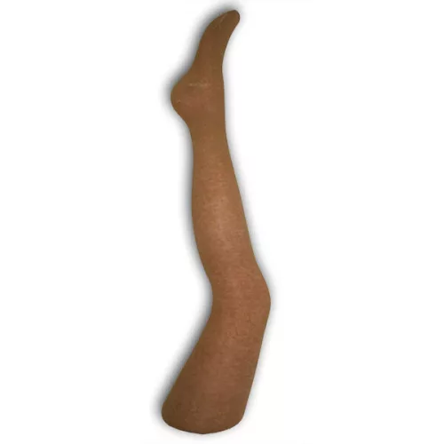 Kids plain tights - cotton tights - 116-122 - light brown - Evidence