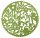 FELT CIRCLE CHRISTMAS VILLAGE+HOUSE GREEN 30
