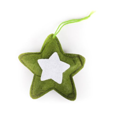 FELT STAR HANGER RED/GREEN 10