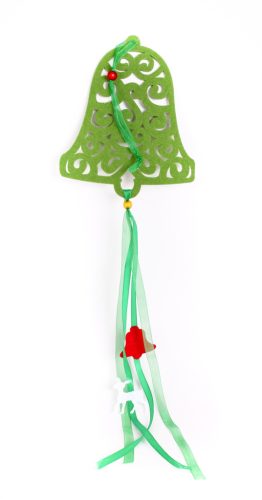 FELT BELL GREEN+CORD 14*70
