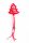 FELT TREE TOPPER RED+CORD 14*65