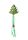 FELT TREE TOPPER GREEN+CORD 14*65