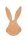 DEK.ROPE RABBIT HEAD ORANGE 20