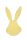 DEK.ROPE RABBIT HEAD YELLOW 20