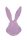 DEK.ROPE RABBIT HEAD PURPLE 20