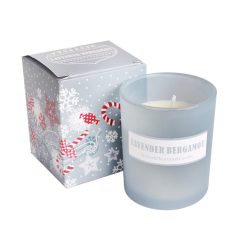 DEC.CANDLEHOLDER GLASS WTR. 10CM