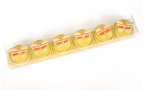 GY.BUTTERFLY CANDLE*6 YELLOW /DD.