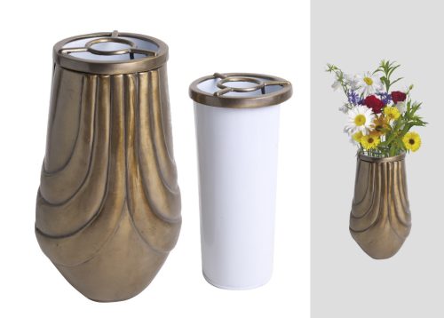 METAL FLOWER POT ELLIPSE 20CM