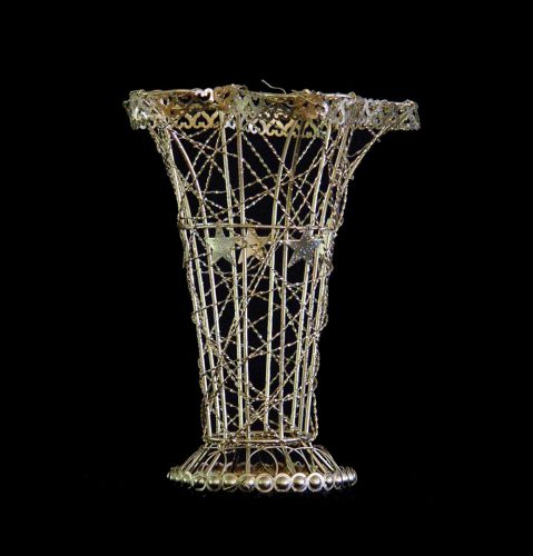 WIRE FLOWER VASE 20CM