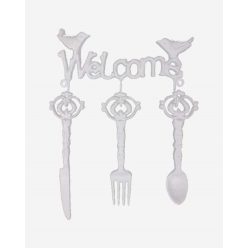 CAST IRON HOOK*3+TOILET+TOWEL WHITE 9*12
