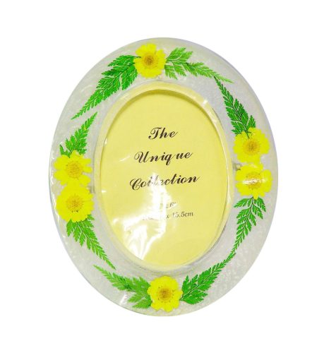 P.PICTURE YELLOW FLOWERED 20CM