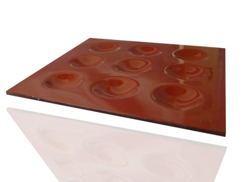 DEC.CANDLEHOLDER*9 ORANGE 23CM