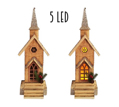 WOODEN TEMPLE 1A GOLDEN+5 LED 13*41