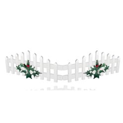 WOODEN FENCE WHITE+SNOWY  19*90